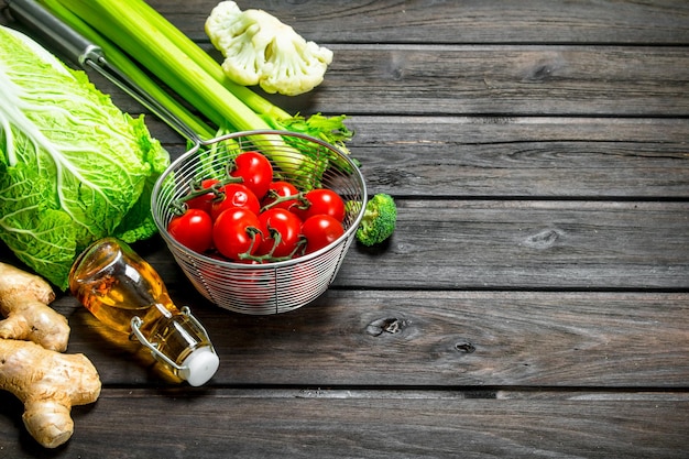 čerstvé suroviny na stole